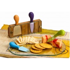 Picnic Plus by Spectrum Tempered Glass Monaco Cheese Board with Serving Tools PICI1216